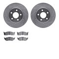 Dynamic Friction Co 7302-40063, Rotors-Drilled and Slotted-Silver with 3000 Series Ceramic Brake Pads, Zinc Coated 7302-40063